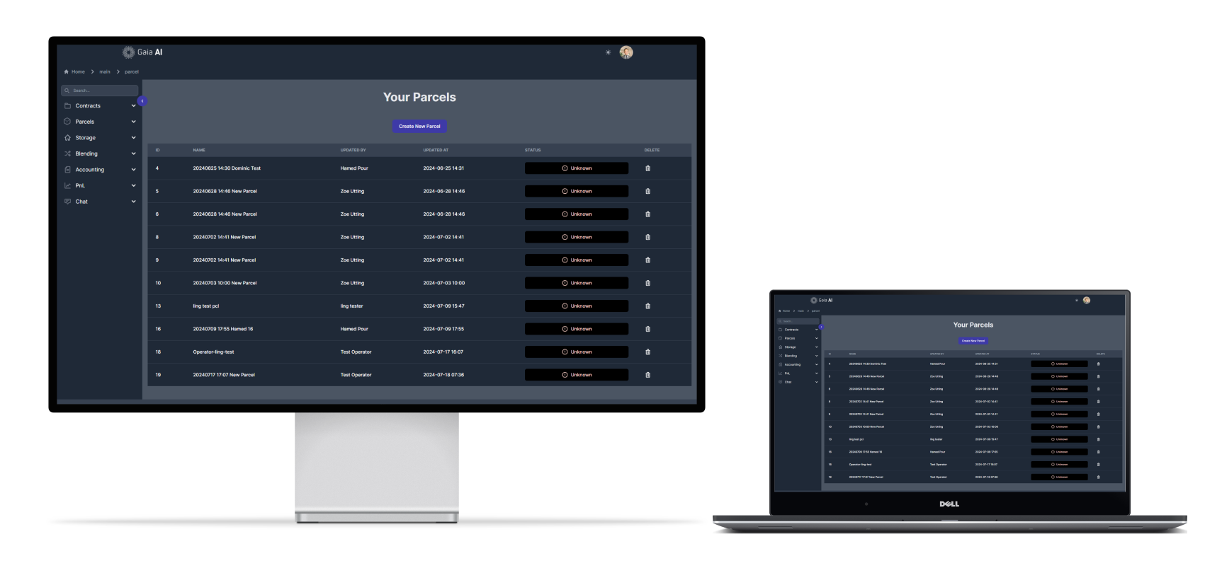 GAIA AI on desktop and laptop screens